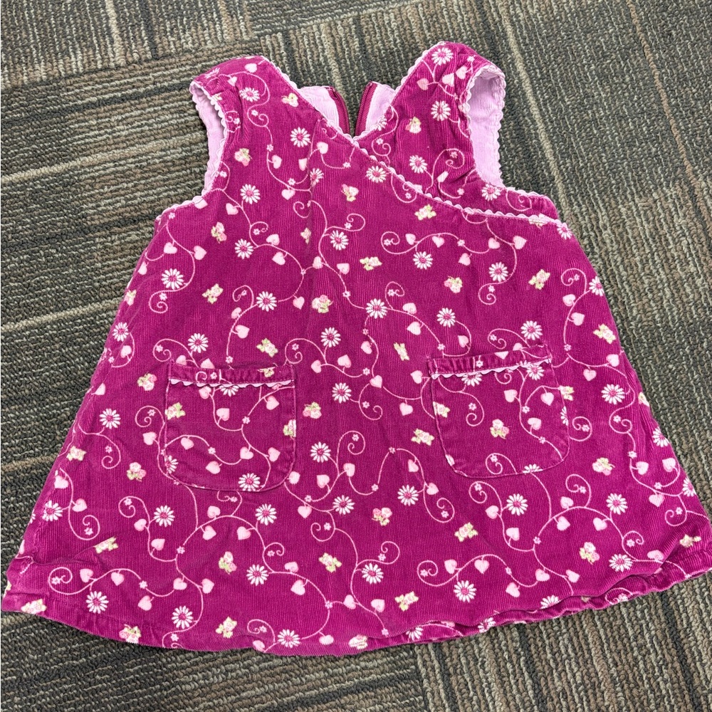 The Children's Place Purple Floral Corduroy Dress